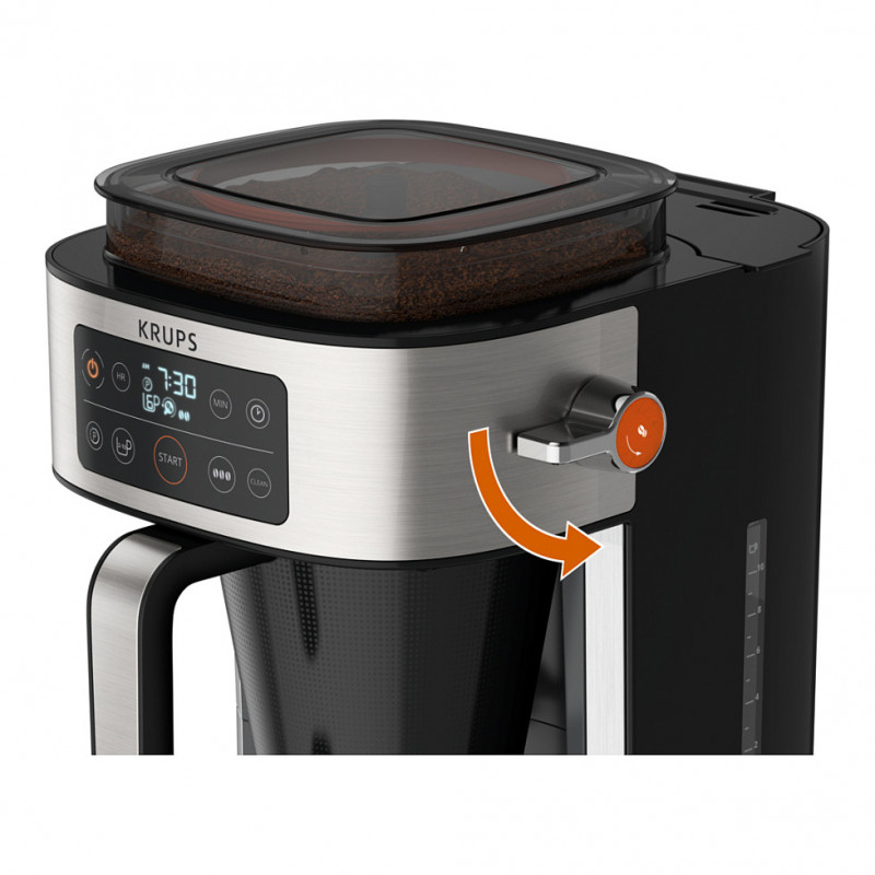KRUPS KM760D Aroma Filter Coffee Machine Black 2-10 Cups