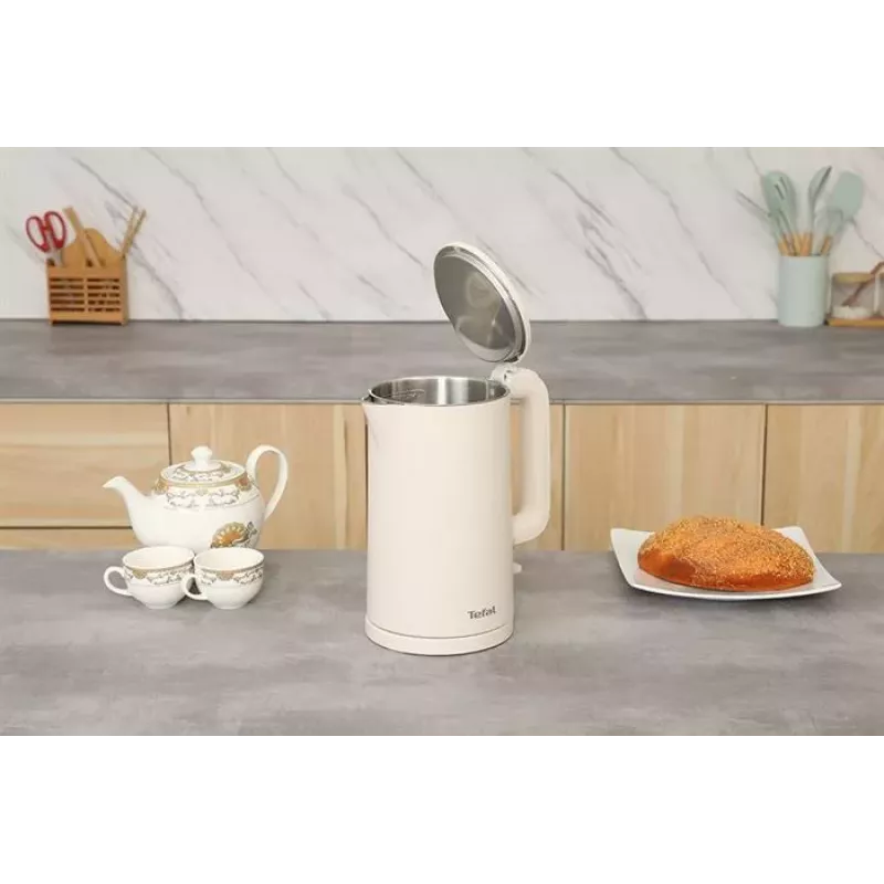 Tefal Thermo Protect Tējkanna 1.7L 1800W Melns/Nerūsējošais tērauds