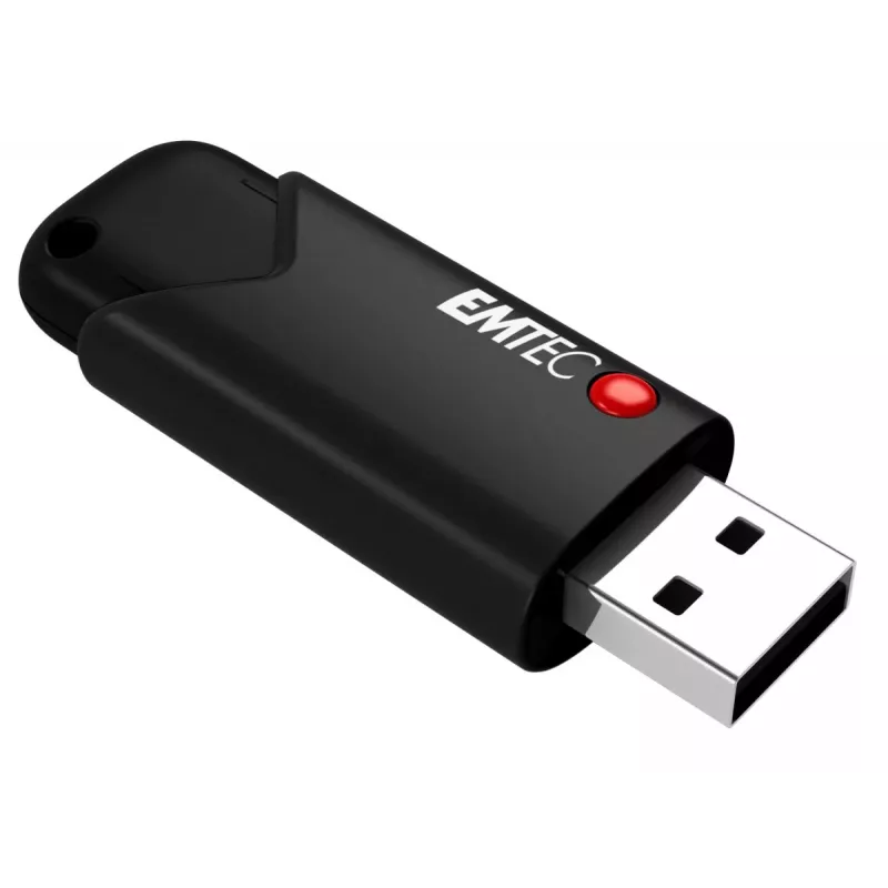 Emtec USB 3.2 Click Secure B120 256GB USB zibatmiņa Melna