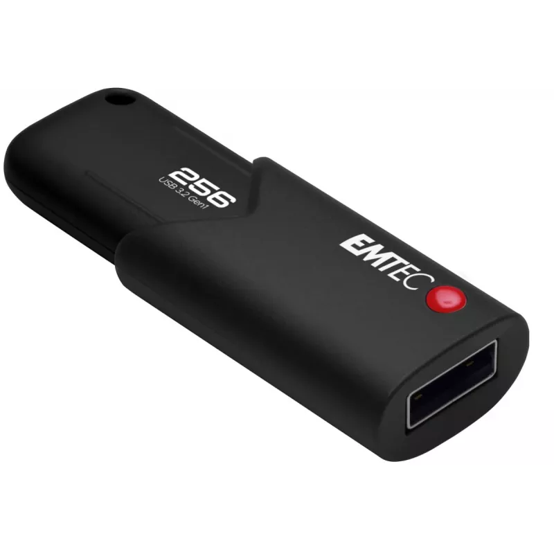 Emtec USB 3.2 Click Secure B120 256GB USB zibatmiņa Melna