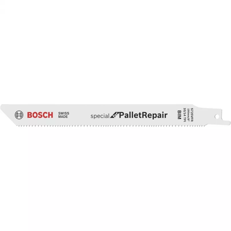 BOSCH S 725 VFR zāģa asmens atkritumu palešu remontam, bimetāla, 190 mm, 100 gab. iepakojums