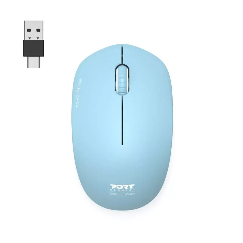 PORT CONNECT Mouse Collection II Wireless 2.4 GHz Pastel Blue