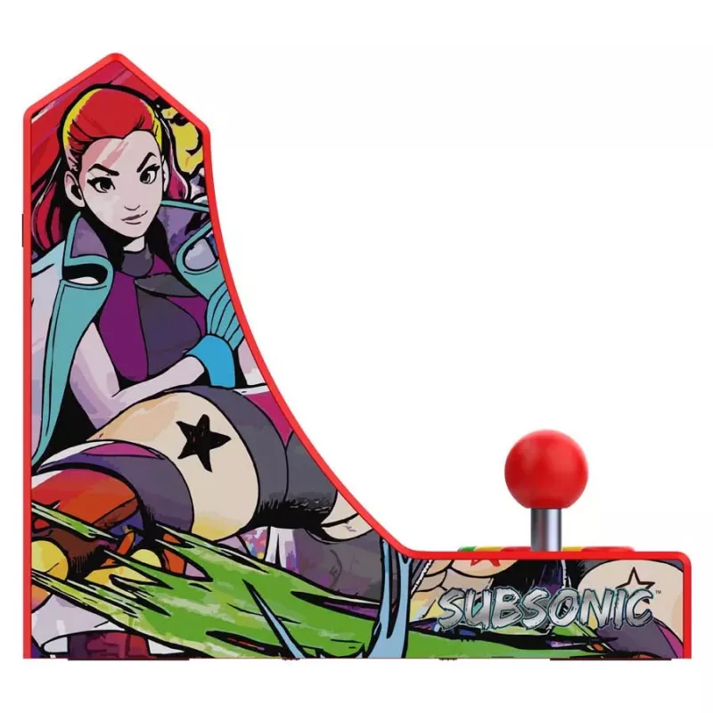 Subsonic Retro Arcade Arcade Stick / Fight Stick PC, PS3, PS4, Nintendo Switch, Xbox One, Xbox Series X/S, USB-A, 2.5 m kabelis, melns/sarkans