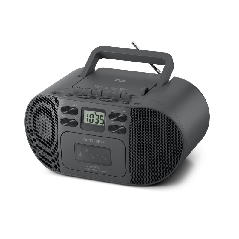 Muse M-188RDC CD Boombox ar Bluetooth, FM radio, USB, melns