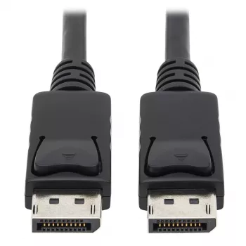 EATON Tripp Lite Series DisplayPort kabelis ar fiksējošiem savienotājiem, 4K 60 Hz (vīriešu/vīriešu), melns, 10 pēdas (3,05 m)