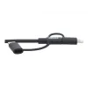 Eaton Tripp Lite Series Universāls USB-A uz Lightning, USB Micro-B un USB-C sinhronizācijas/uzlādes kabelis (M/3xM), MFi sertificēts, melns, 6 pēdas (1,8 m)