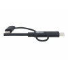 Eaton Tripp Lite Series Universāls USB-A uz Lightning, USB Micro-B un USB-C sinhronizācijas/uzlādes kabelis (M/3xM), MFi sertificēts, melns, 6 pēdas (1,8 m)
