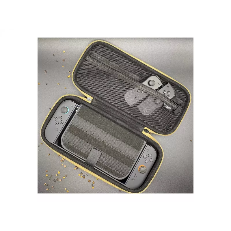 LEXIP x WARNER HL Ancient Switch 2 Case - Cietais ceļojuma maciņš Nintendo Switch, Switch OLED, Switch Lite - Hogwarts Legacy Ancient Edition - Melns/Pelēks