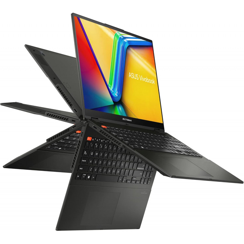 ASUS Vivobook S 16 Flip TN3604YA klēpjdators - AMD Ryzen 7 7730U, 16GB RAM, 512GB SSD, 16 inch WUXGA skārienekrāns, Windows 11 Home, Cool Silver