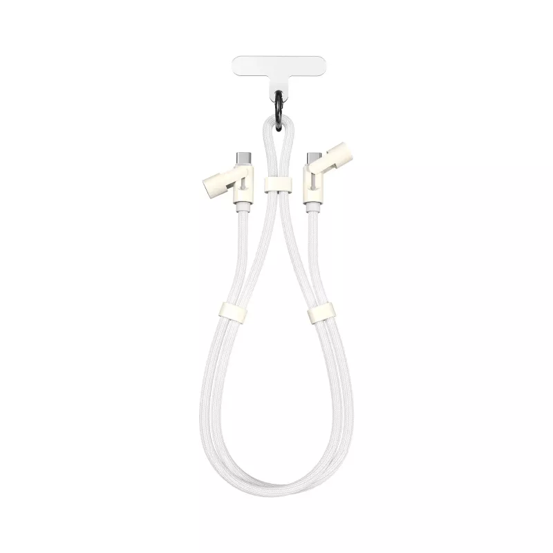 SBOX Lanyard White USB-C to USB-C kabelis 1,5m Balts