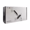 White Shark KHUFU-II GMS-3211 Divu monitoru galda stiprinājums - gāzes atspere, 17 inch-32 inch, 9kg uz rokas, melns