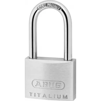 ABUS 64TI/40HB40 KD Titalium atslēga ar atšķirīgu atslēgu, augsta loka važa, drošības līmenis 5