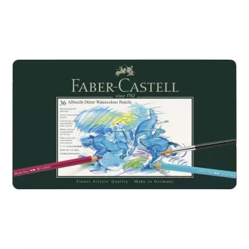 Faber-Castell Polychromos Krāsu zīmulis komplekts - 36 gabali - Metāla kārba - FC-117536