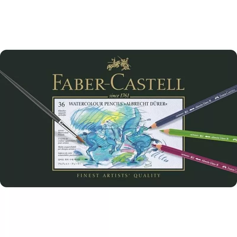 Faber-Castell Polychromos Krāsu zīmulis komplekts - 36 gabali - Metāla kārba - FC-117536