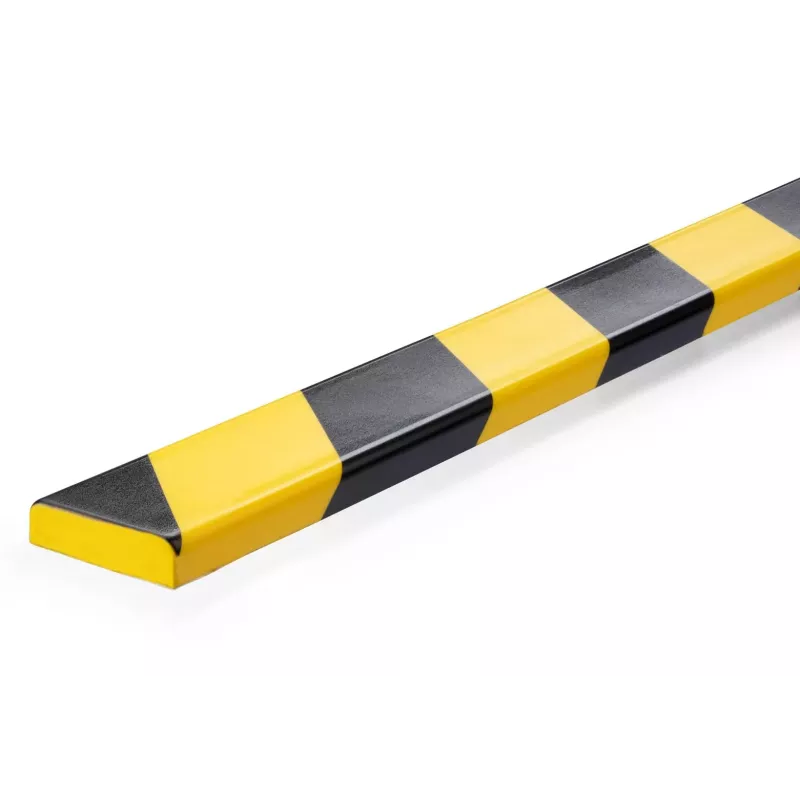 Durable S10 kabeļu aizsargs, PVC, melns/dzeltens, plakans, 1000 mm, 40 mm