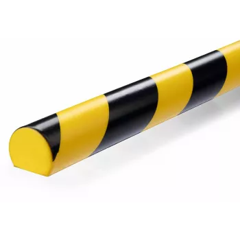 Durable S32R Grīdas kabeļu aizsargs, PVC, Melns/Dzeltens, Noapaļots, 1000 mm