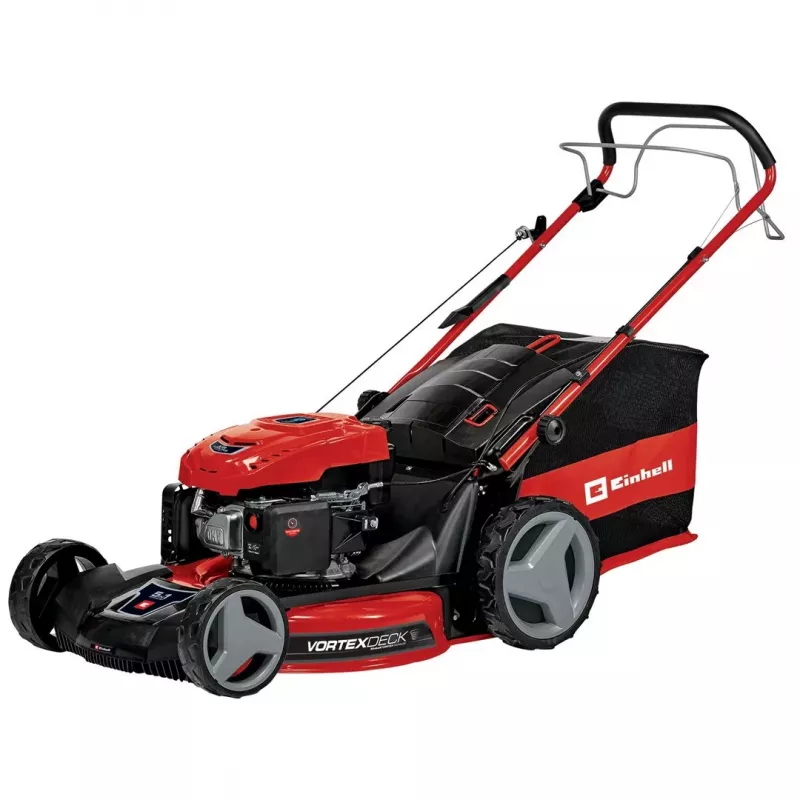 Einhell GC-PM 56/2 S HW aizmugures stūrēšanas zāles pļāvējs ar benzīna dzinēju, melns, sarkans
