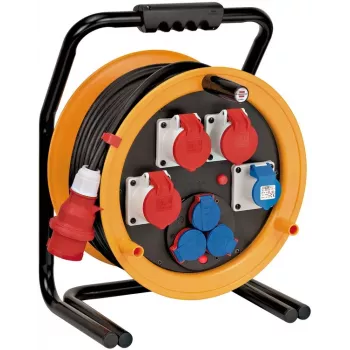 Brennenstuhl 1319110010 Kabeļa trumulis 40m H07RN-F 3G2.5 IP44 4x Schuko Melns/Orang