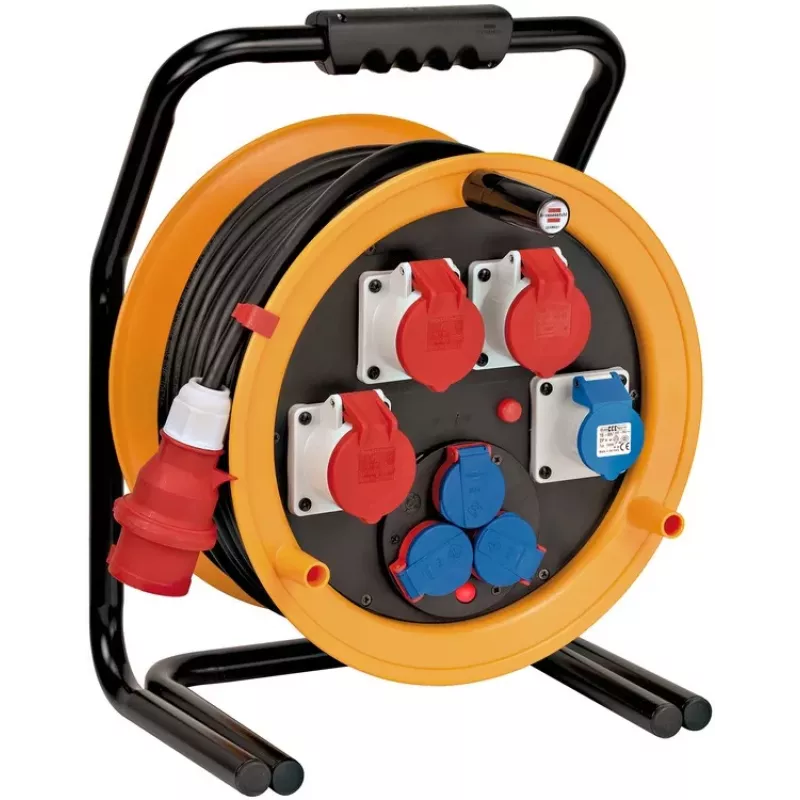 Brennenstuhl 1319110010 Kabeļa trumulis 40m H07RN-F 3G2.5 IP44 4x Schuko Melns/Orang