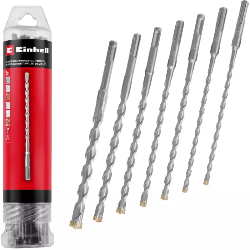 EINHELL-KWB SDS-plus āmura urbju komplekts, Ø 6-14 mm (7 gab., 210 mm)