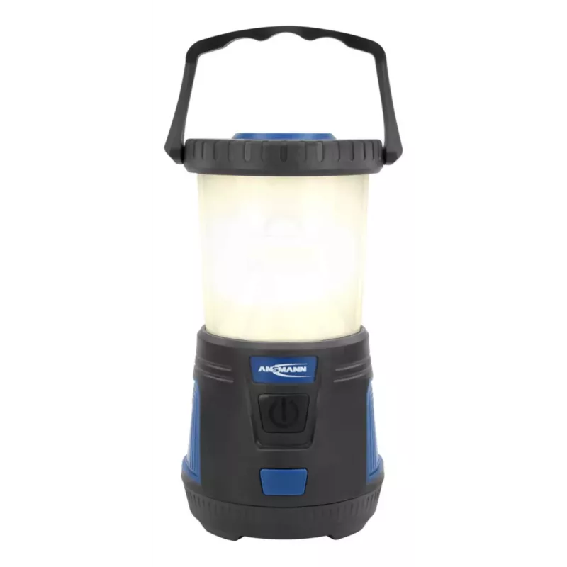 ANSMANN CL600B ar baterijām darbināma kempinga laterna - Melna/Zila - ABS - Pakaramais āķis - IPX4 - 600 lūmeni