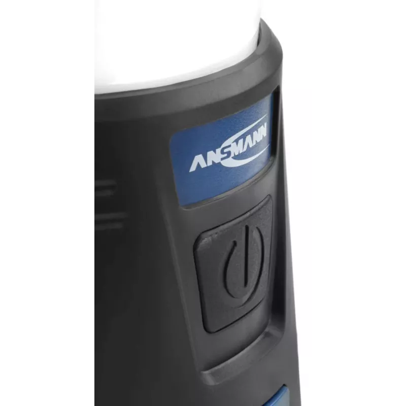 ANSMANN CL600B ar baterijām darbināma kempinga laterna - Melna/Zila - ABS - Pakaramais āķis - IPX4 - 600 lūmeni