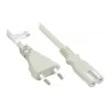 GoodConnections Euro Power Cable Europlug Type C (Straight) to C7/Euro 8 Socket (Straight), Grey, 0.75 mm², 5 m, Good Connections® (P0370-GR050)