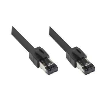 GoodConnections RNS® Cat.8.1 S/FTP Patch Cable, 0.5m, Black, LSZH, 40Gbit/s, 2000MHz