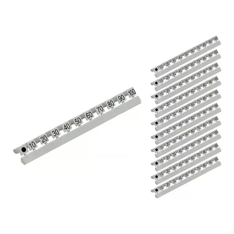 GoodConnections Numuru marķējumi LC optisko šķiedru kabeļiem, marķējums no 10 līdz 254.00 cm (100) desmitnieku soļos, 10 gabalu komplekts, Good Connections® (GC-N0071)