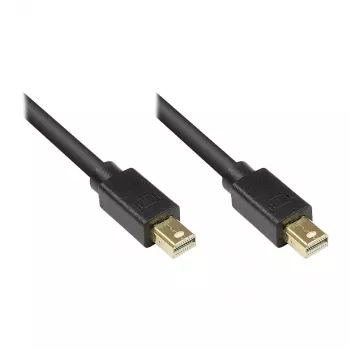 GoodConnections Mini DisplayPort 1.2 kabelis, vīrietis pret vīrieti, apzeltīts, melns, 1m