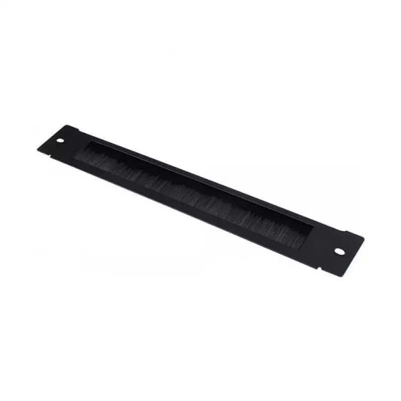 GoodConnections Brush Strip 380 mm x 57 mm Good Connections 19 inch sienas korpusam FLAT-Pack (GC-RFxxxS), dziļi melns (RAL 9005)