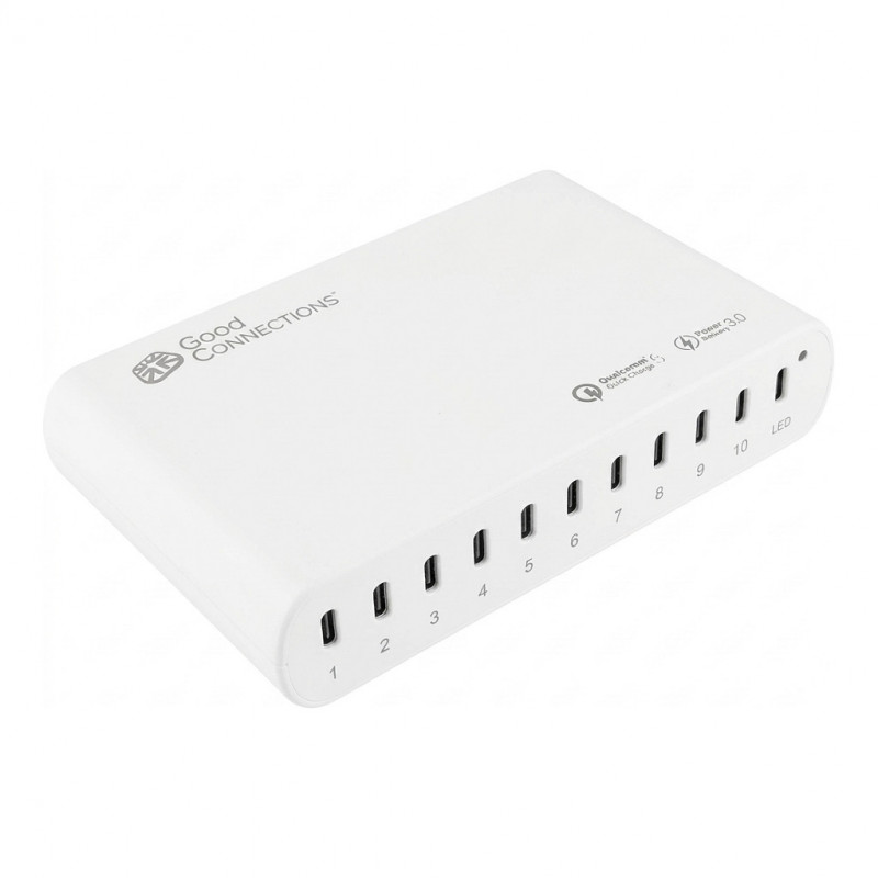 Good Connections USB Desktop Fast Charging Station 250W 10 Port