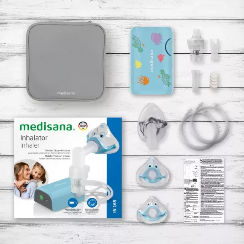 MEDISANA Inhalators IN 165 Kompresora Nebulizators Balts/Zils