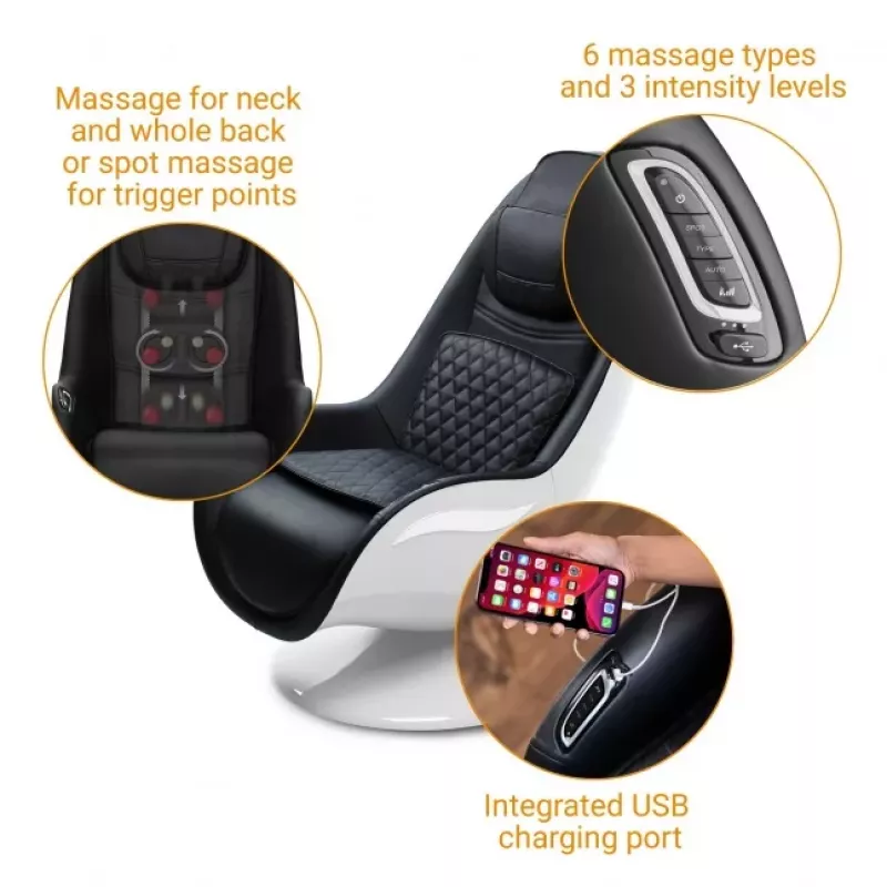 Medisana RS 660 Shiatsu masāžas atpūtas krēsls ar siltumu, melns