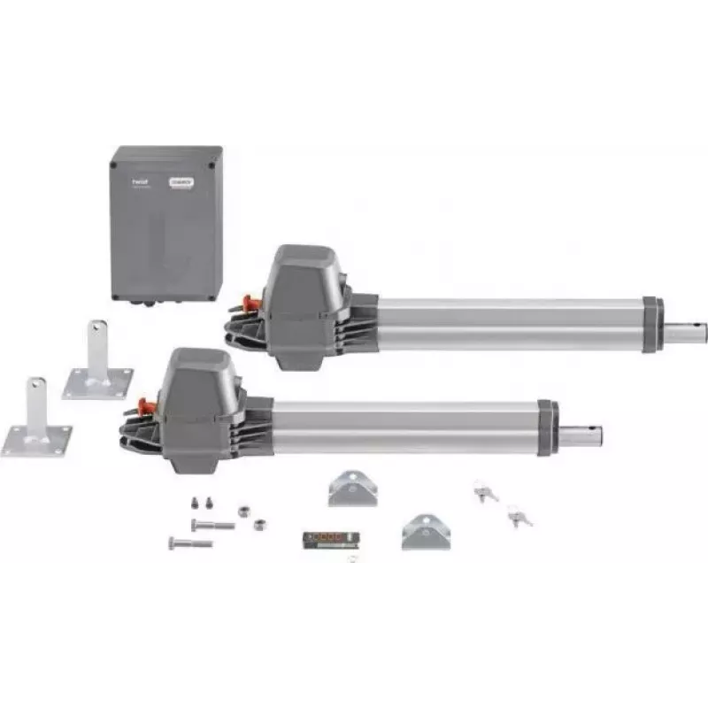 SOMMER CABLE twist M S3 Set 2-Leaf Swing Gate Opener 868.95 MHz Black with Schuko Power Supply