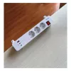 Equip Pagarinātājs CEE 7/7 90° uz 3x Schuko / 2x USB-C + USB-A, Balts, 1.5m