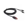 Equip PoweredUSB kabelis 24V uz Mini-DIN 3-pin vīrišķo 3.00m Melns