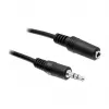 DELOCK Audio pagarinātājkabelis 3.5 mm ligzda, vīrišķais uz sievišķo, 3 m, melns