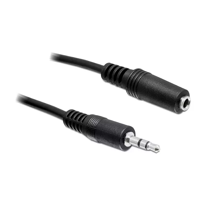 DELOCK Audio pagarinātājkabelis 3.5 mm ligzda, vīrišķais uz sievišķo, 3 m, melns