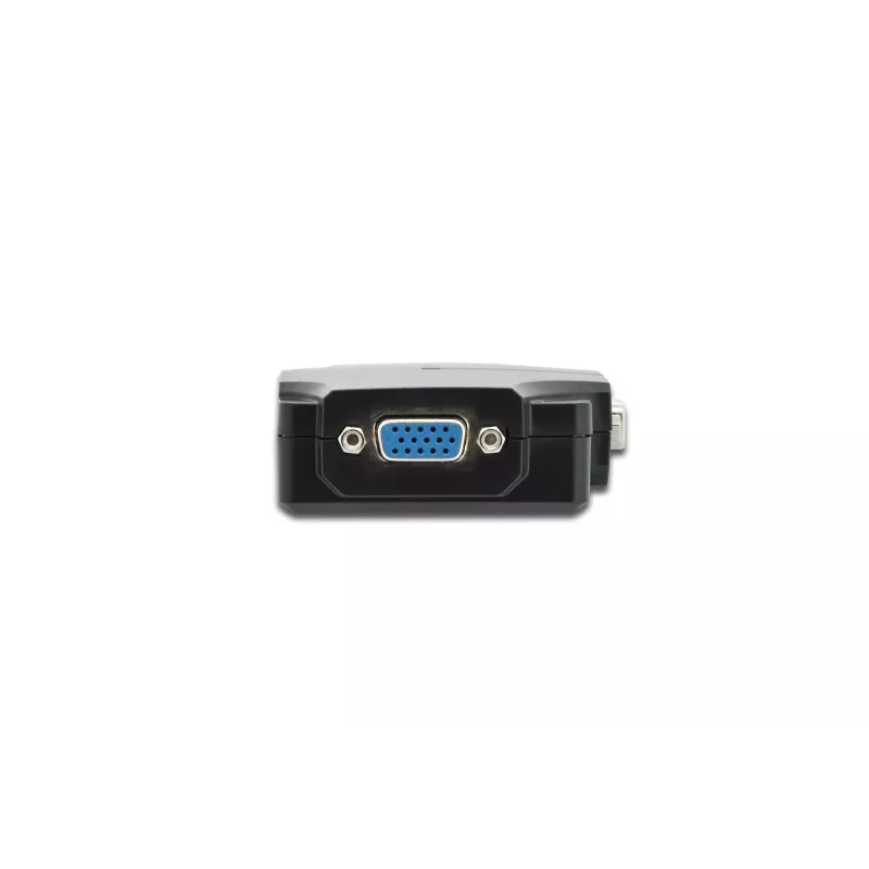 DIGITUS DS-41120-1 VGA Sadalītājs 2 Porti Plastmasas Korpusā 350 MHz HDSUB 15/Vīriešu uz 2x HDSUB 15/Sieviešu 1080p
