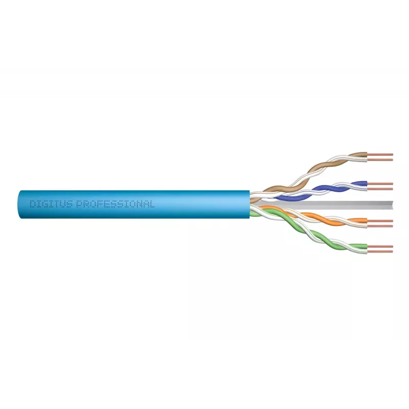 DIGITUS Cat.6A U/UTP B2ca AWG 23/1 LSOH 100m Blue Installation Cable
