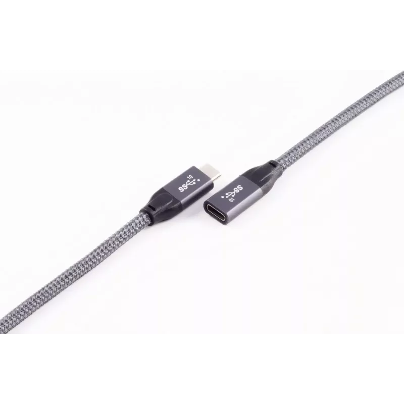 ShiverPeaks BASIC-S USB-C pagarinājuma kabelis, USB 3.2 Gen 2, 2,0 m, melns