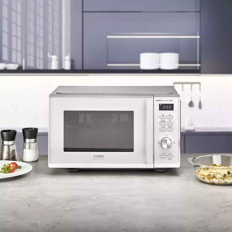 CASO Chef HCMG 25 Mikroviļņu krāsns - 900W, Konvekcija un Grils, 25L, Nerūsējošais tērauds