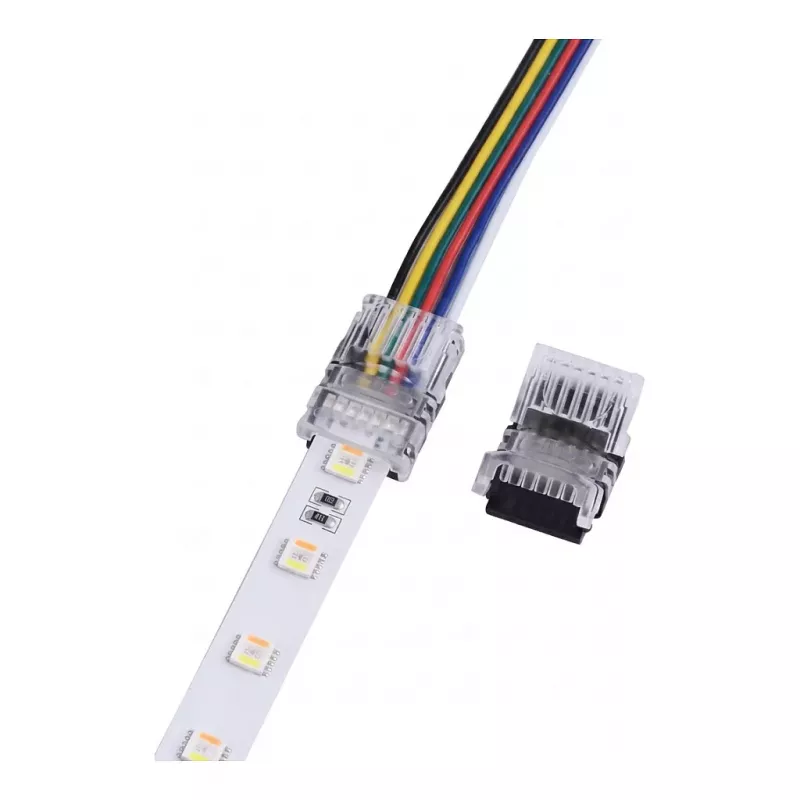 SYNERGY21 LED FLEX Strip Easy Connect Strip to Wire 12mm RGB-CCT (RGB-WW) savienotājs