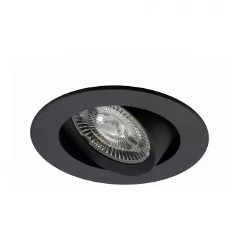SYNERGY21 Helios LED Iebūvējamie Griestu Prožektori Melni Apaļi Grozāmi Silts Balts 5W 400lm 2700K
