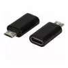 Synergy21 ALLTRAVEL USB-C vīriešu uz Micro-USB sieviešu adaptera kabelis - Melns