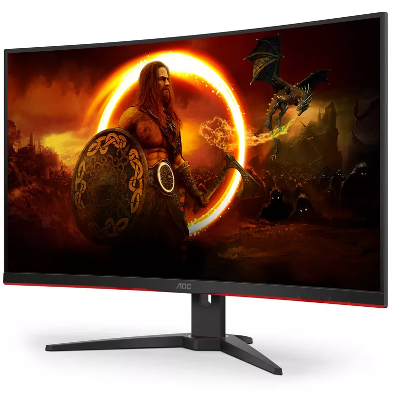 AOC CQ32G2SE 31.5 inch Izliekts QHD spēļu monitors, 165Hz, FreeSync Premium, VA, 1ms MPRT, DP/HDMI