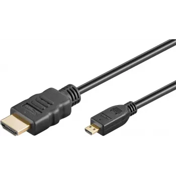 Goobay Ultra High-Speed HDMI kabelis Micro-HDMI 8K 60 Hz 2 m Melns