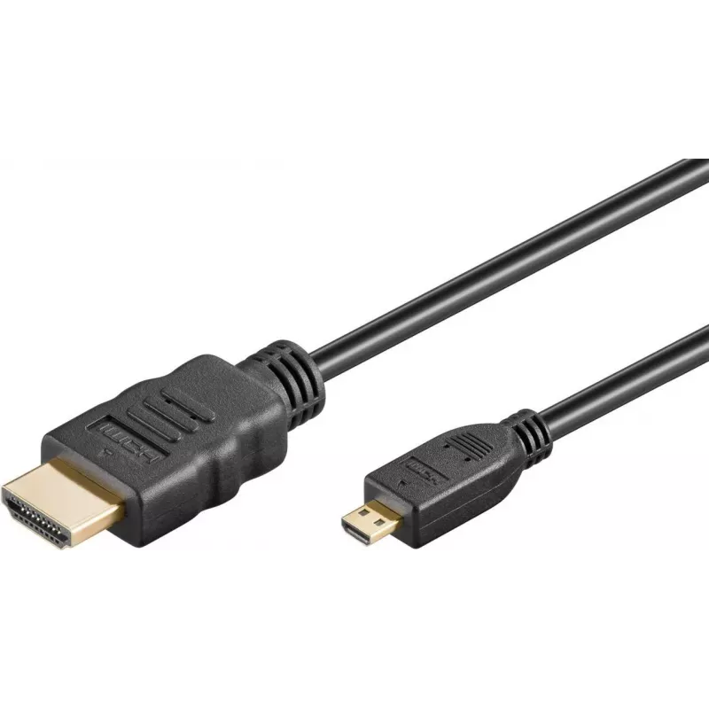Goobay Ultra High-Speed HDMI kabelis Micro-HDMI 8K 60 Hz 2 m Melns