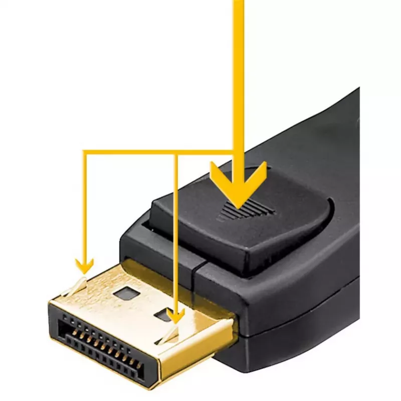 Goobay Essential DisplayPort 2.1 kabelis 8K 144Hz 1 m